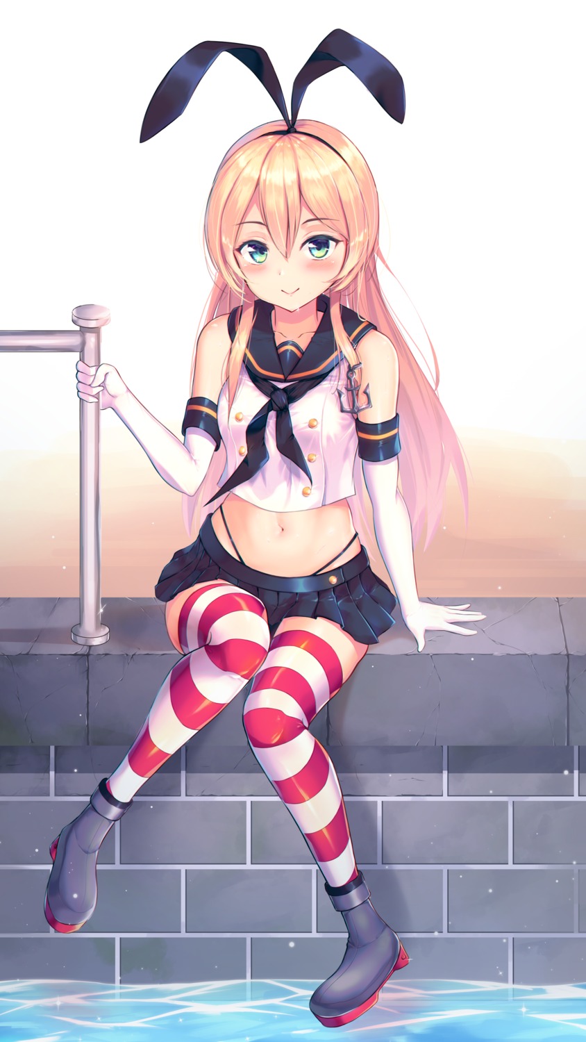 hakushoku_n, kantai_collection, shimakaze_(kancolle), thighhighs