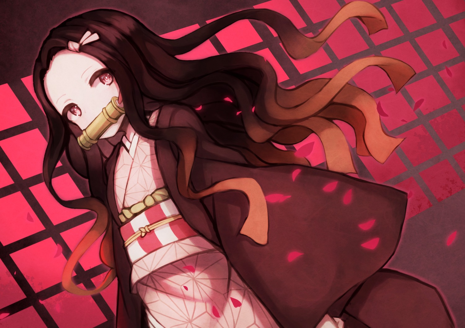kamado_nezuko, kimetsu_no_yaiba, kimono, nene_(hong_kong)