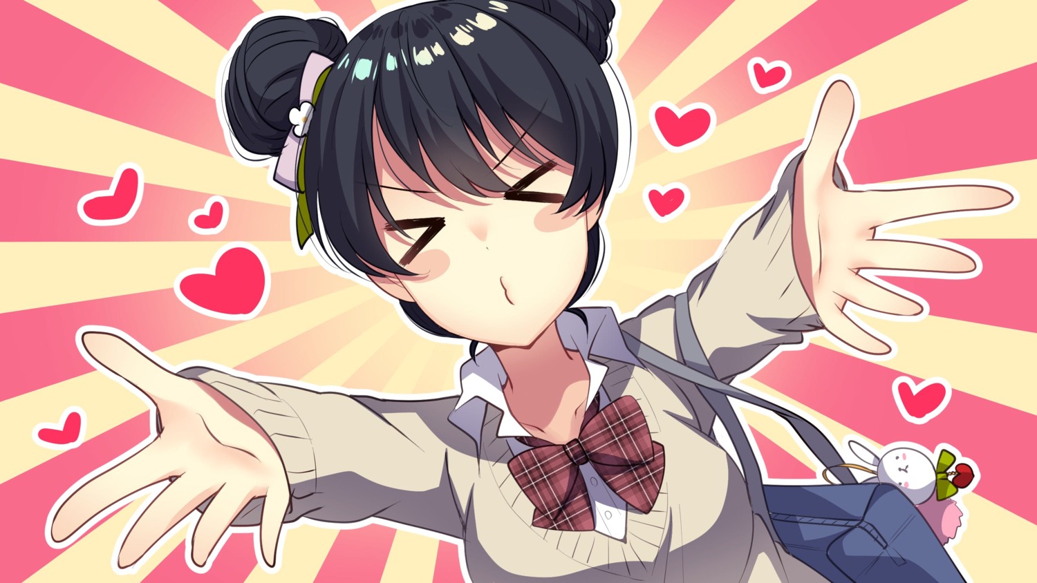 haikawa_sakurako, haikawa_sakurako_ga_anata_ni_10-kai_(+1-kai)_kokuhaku_suru_batsu_game, rokumaru_inami, seifuku, sweater