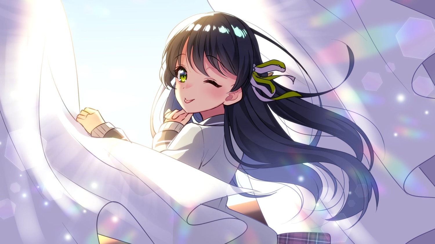 haikawa_sakurako, haikawa_sakurako_ga_anata_ni_10-kai_(+1-kai)_kokuhaku_suru_batsu_game, rokumaru_inami, seifuku, sweater