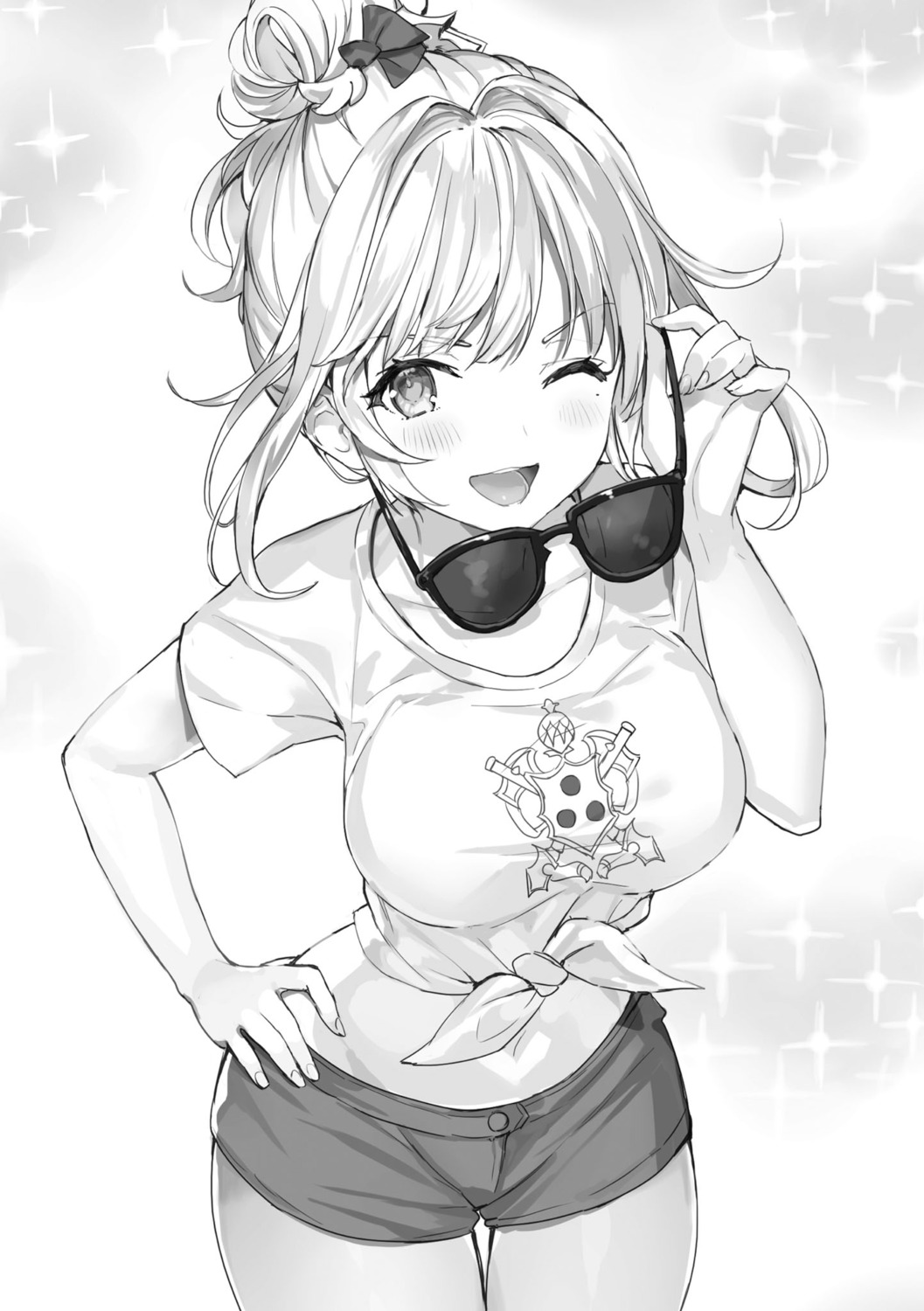 last_embryo, megane, momoko_(momopoco), mondaiji_tachi_ga_isekai_kara_kuru_sou_desu_yo?, monochrome