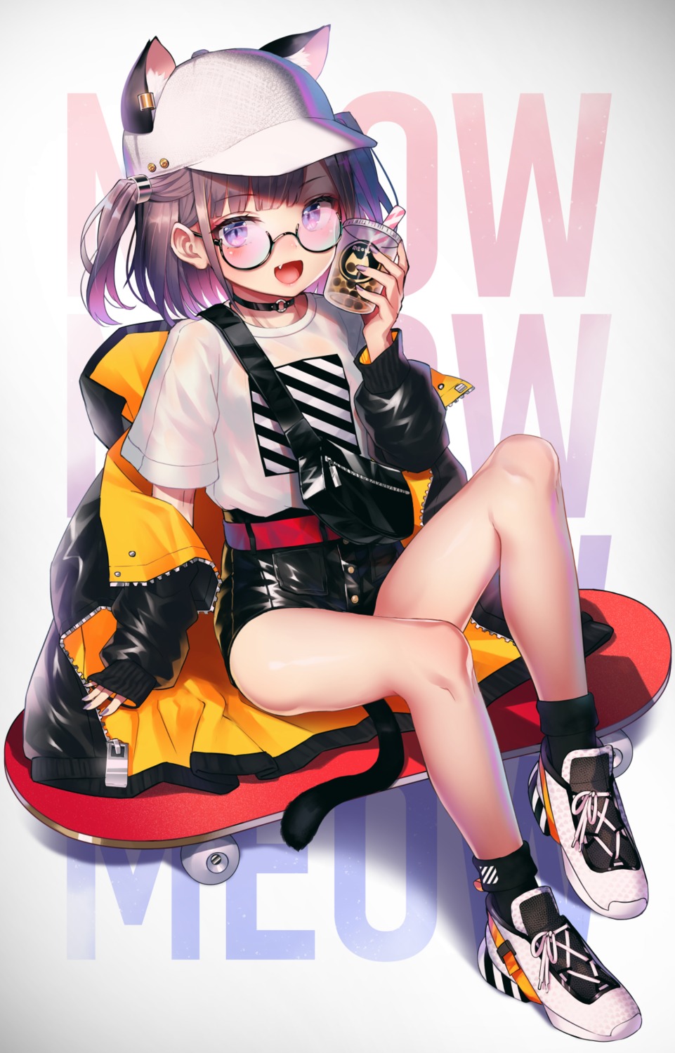 animal_ears, megane, pyonsuke_(pyon2_mfg), tail