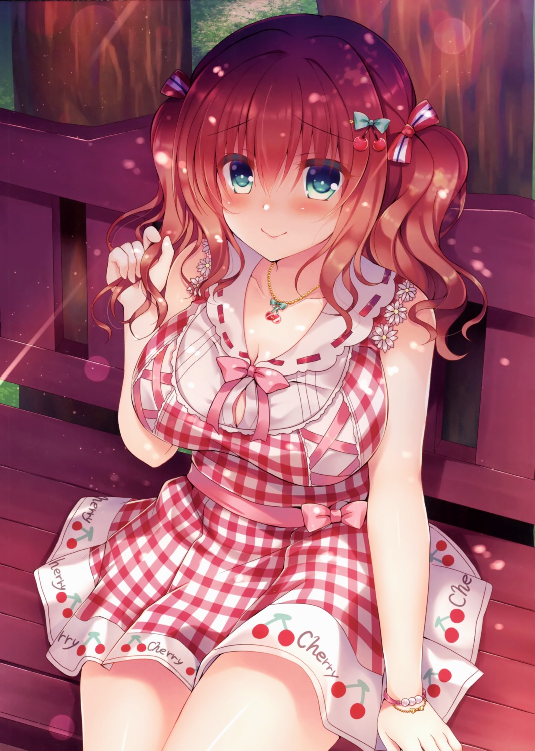 cleavage, dress, lonely_church, suzunone_rena