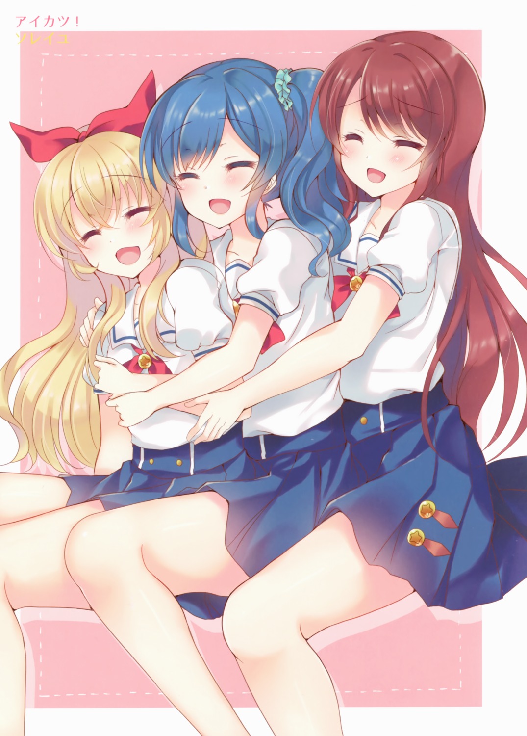 aikatsu!, hoshimiya_ichigo, kiriya_aoi, lonely_church, seifuku, shibuki_ran, suzunone_rena