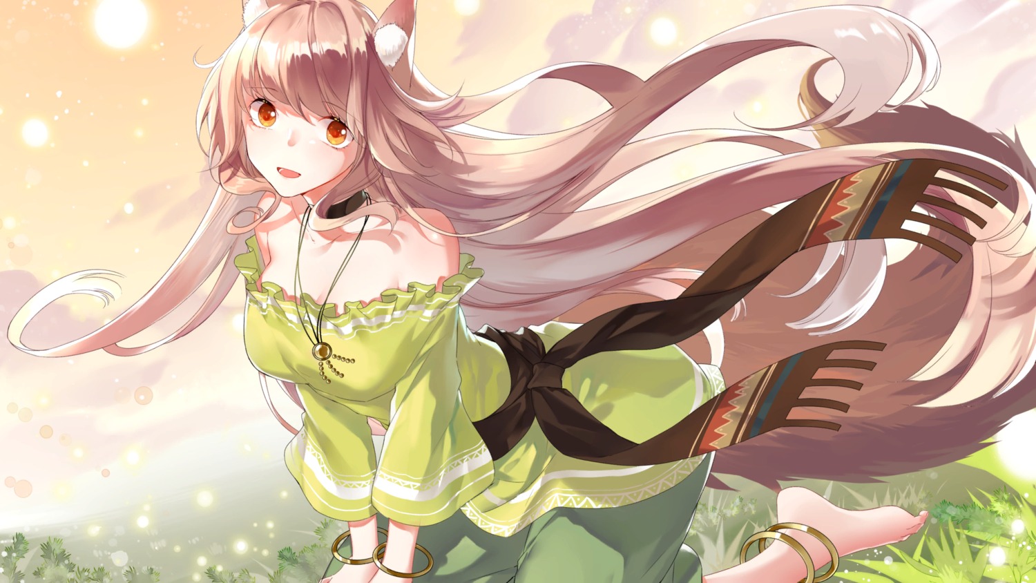 animal_ears, cleavage, dsgame, seek_girl, tagme, tail