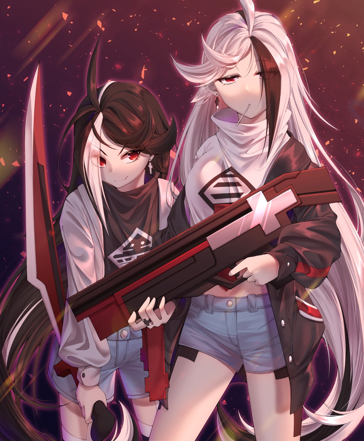 gun, pickpi, stockings, sword, thighhighs, ultimate_school