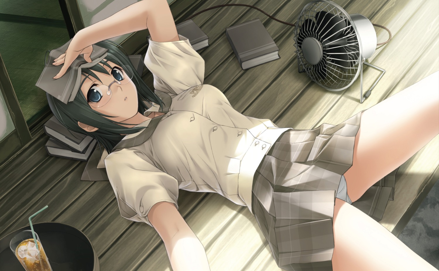 hashimoto_takashi, megane, pantsu, seifuku, sphere, yorihime_nao, yosuga_no_sora