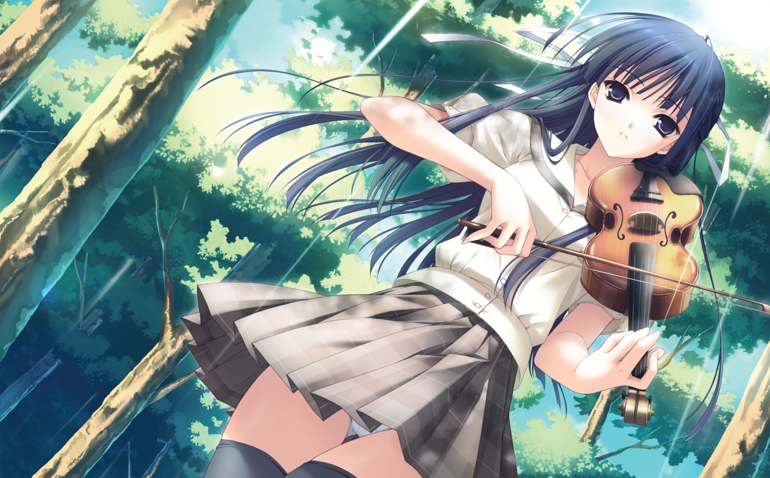 migiwa_kazuha, pantsu, possible_duplicate, seifuku, sphere, suzuhira_hiro, thighhighs, yosuga_no_sora