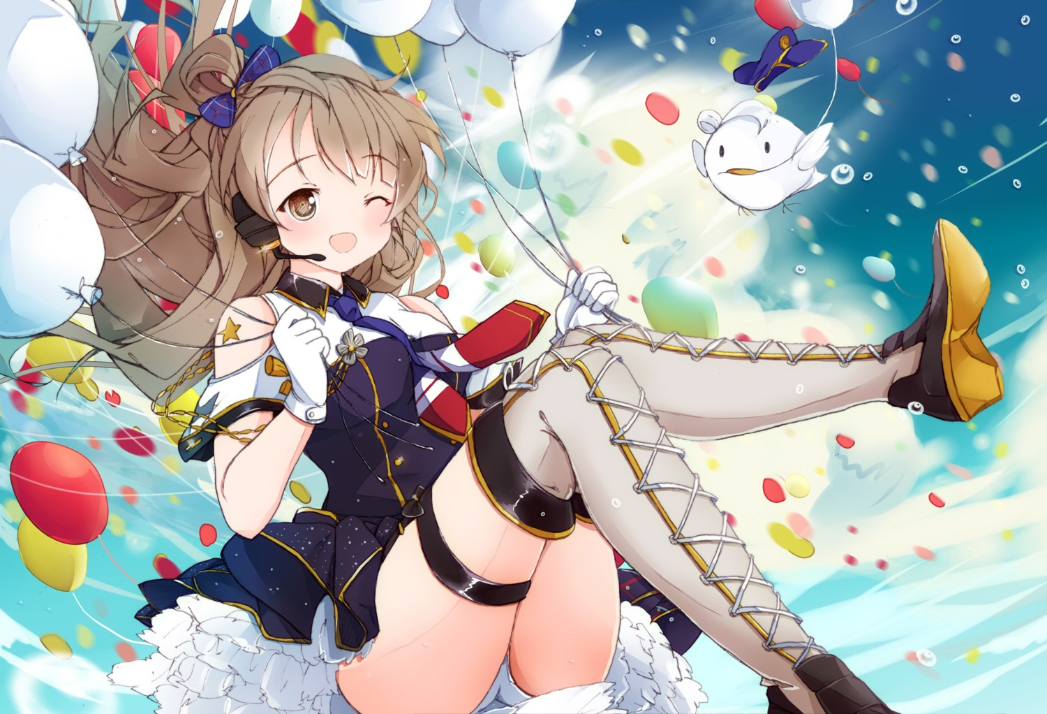 bondson, garter, heels, love_live!, love_live!_(series), minami_kotori, pantsu, thighhighs