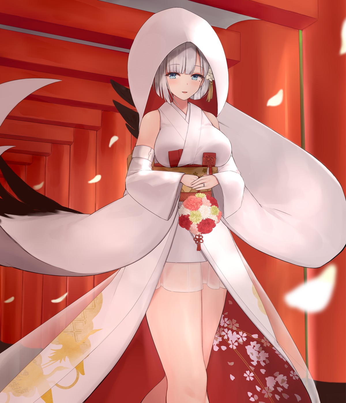 azur_lane, japanese_clothes, kinokorec, see_through, shoukaku_(azur_lane)