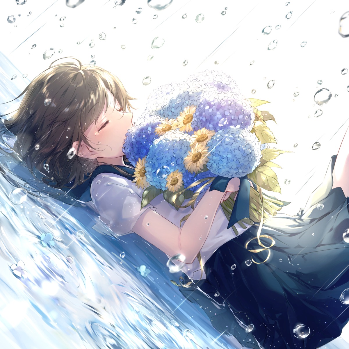 seifuku, sena_tea29, wet, wet_clothes
