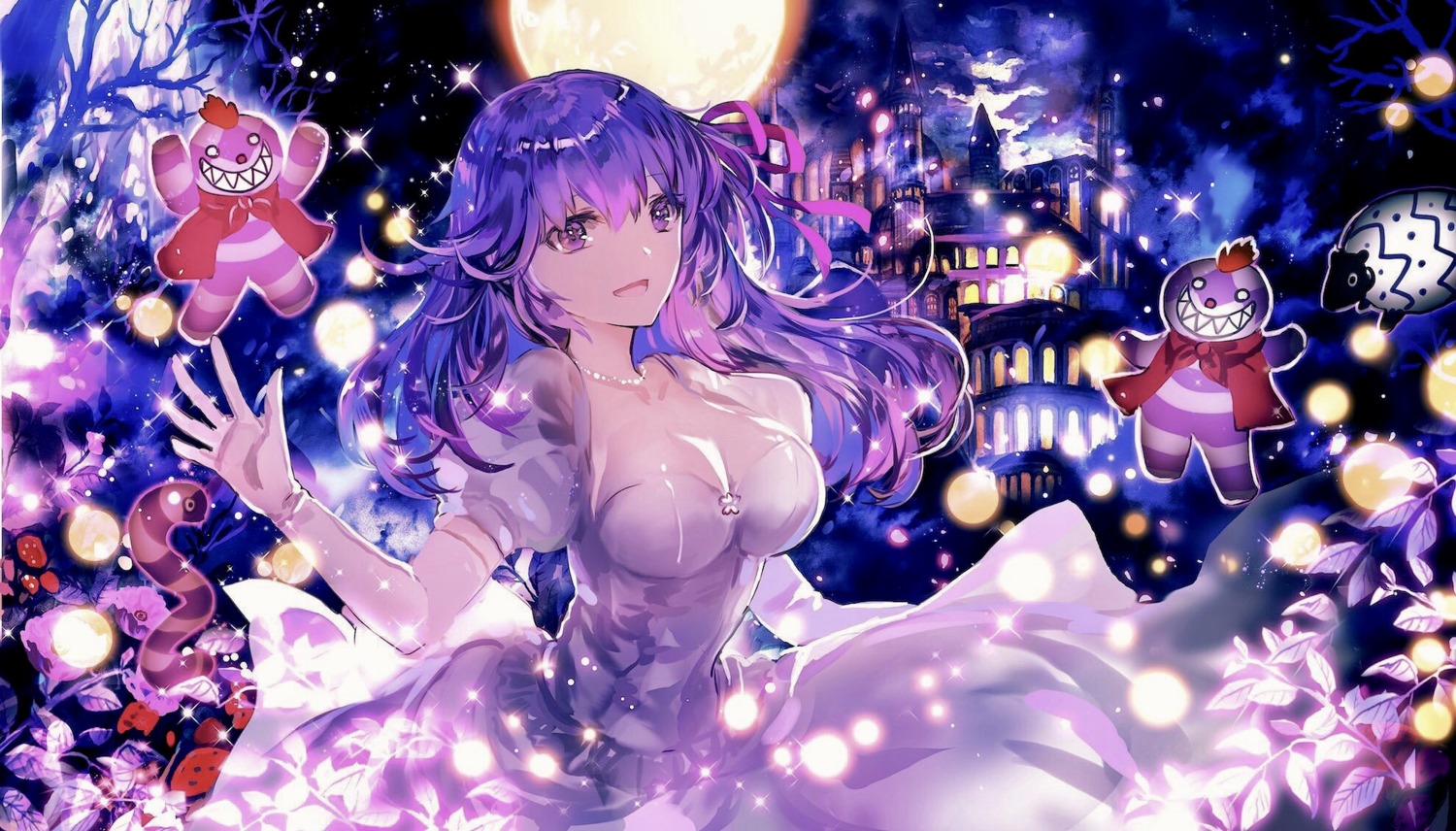 cleavage, dress, fate/stay_night, matou_sakura, rioka_(southern_blue_sky), skirt_lift