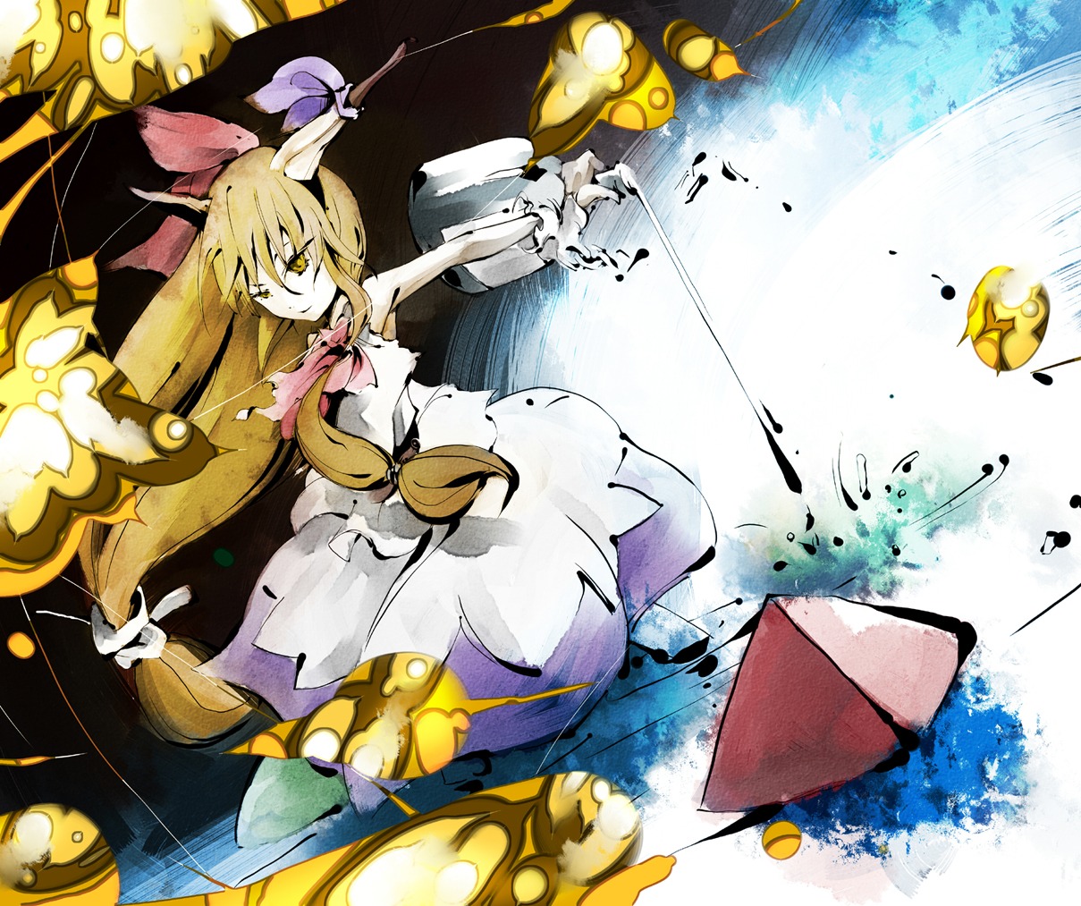 dain, horns, ibuki_suika, touhou