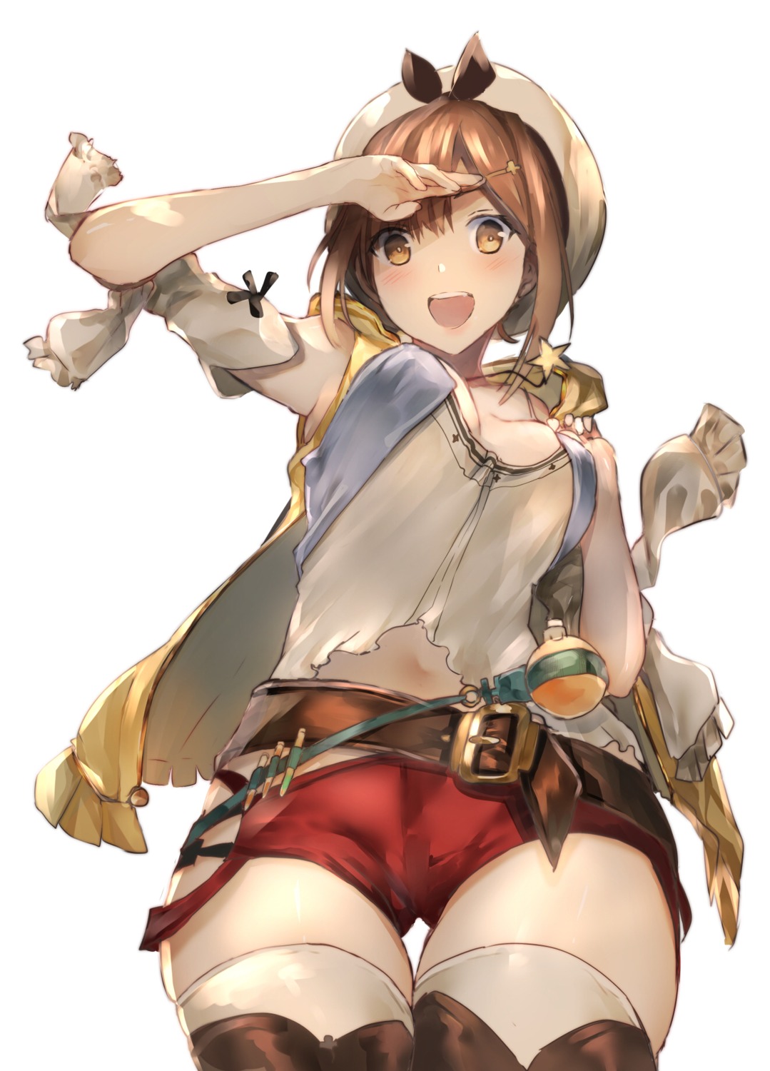 araido_kagiri, atelier, atelier_ryza, reisalin_stout, thighhighs, torn_clothes