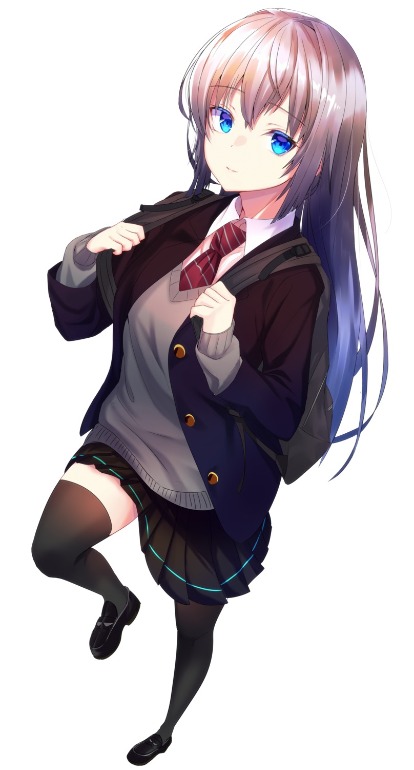 aoi_usagi, seifuku, sweater, thighhighs
