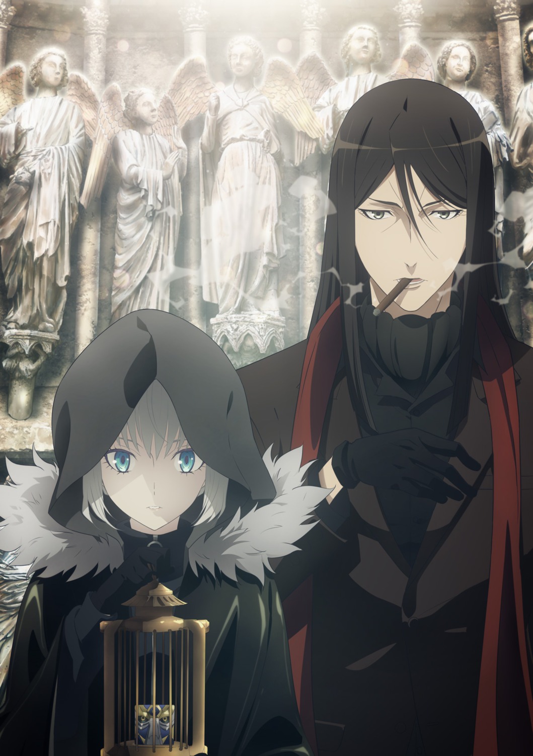 gray_(fate), lord_el-melloi_ii, lord_el-melloi_ii-sei_no_jikenbo, robe, smoking, tagme, waver_velvet, wings