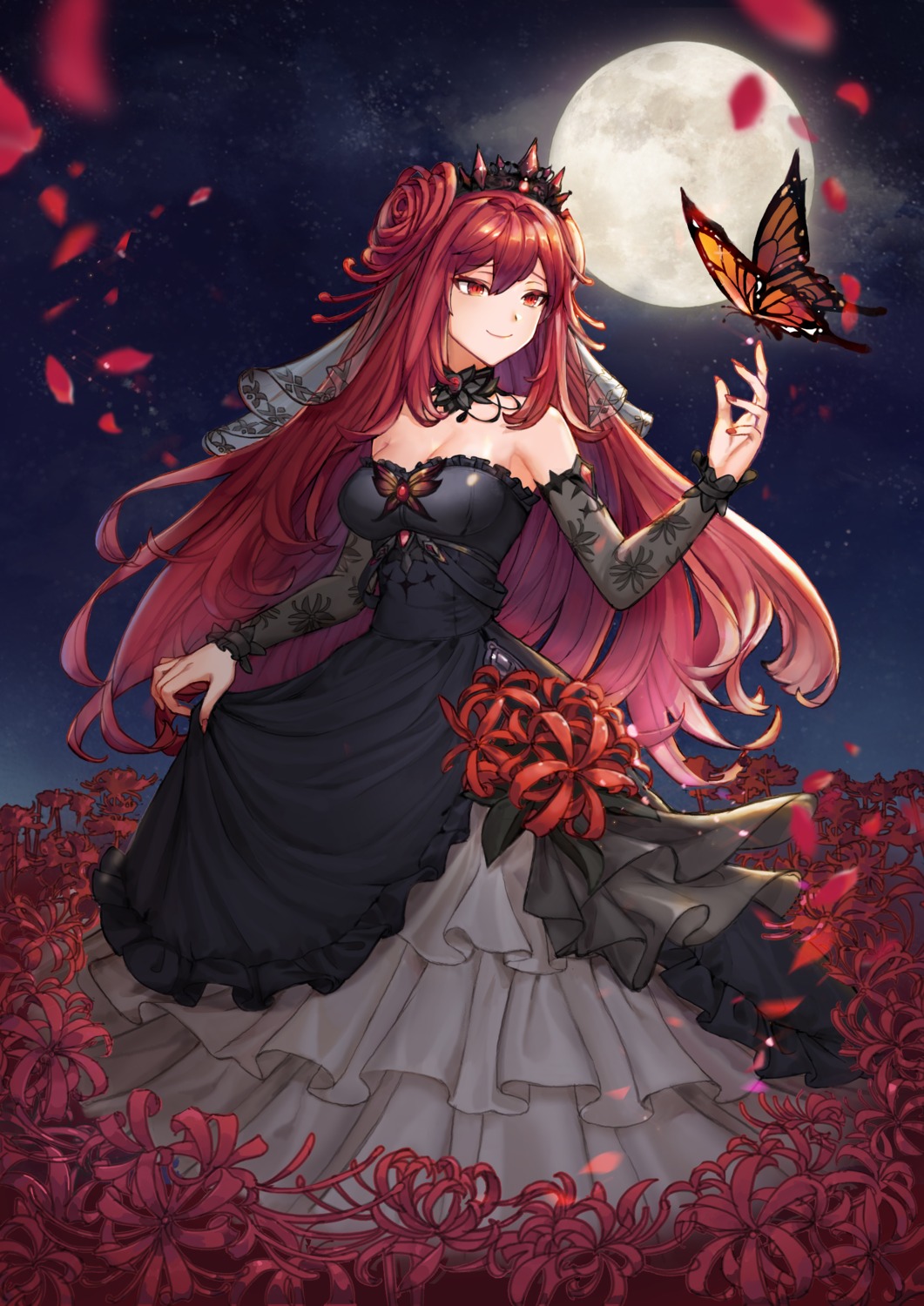 cleavage, darkdari, dress, erze_(king's_raid), king's_raid