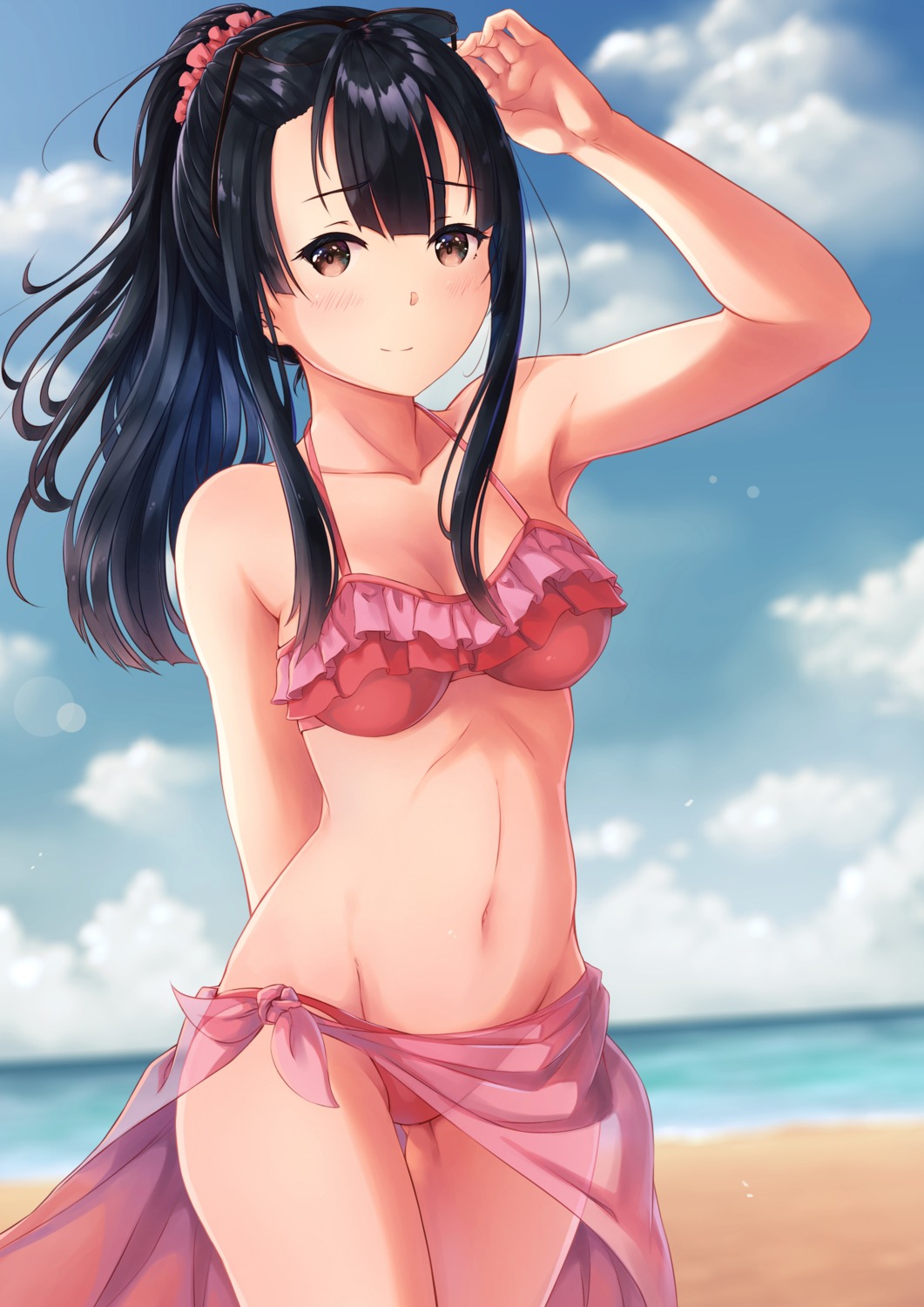 bikini, cleavage, itaro, koori_chikage, nogi_wakaba_wa_yuusha_de_aru, swimsuits, wet