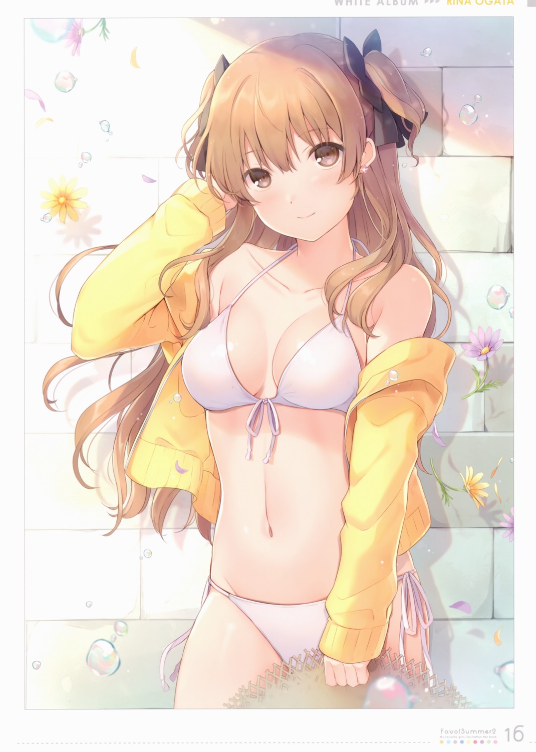 6u, bikini, cleavage, eternal_land, ogata_rina, open_shirt, swimsuits, white_album