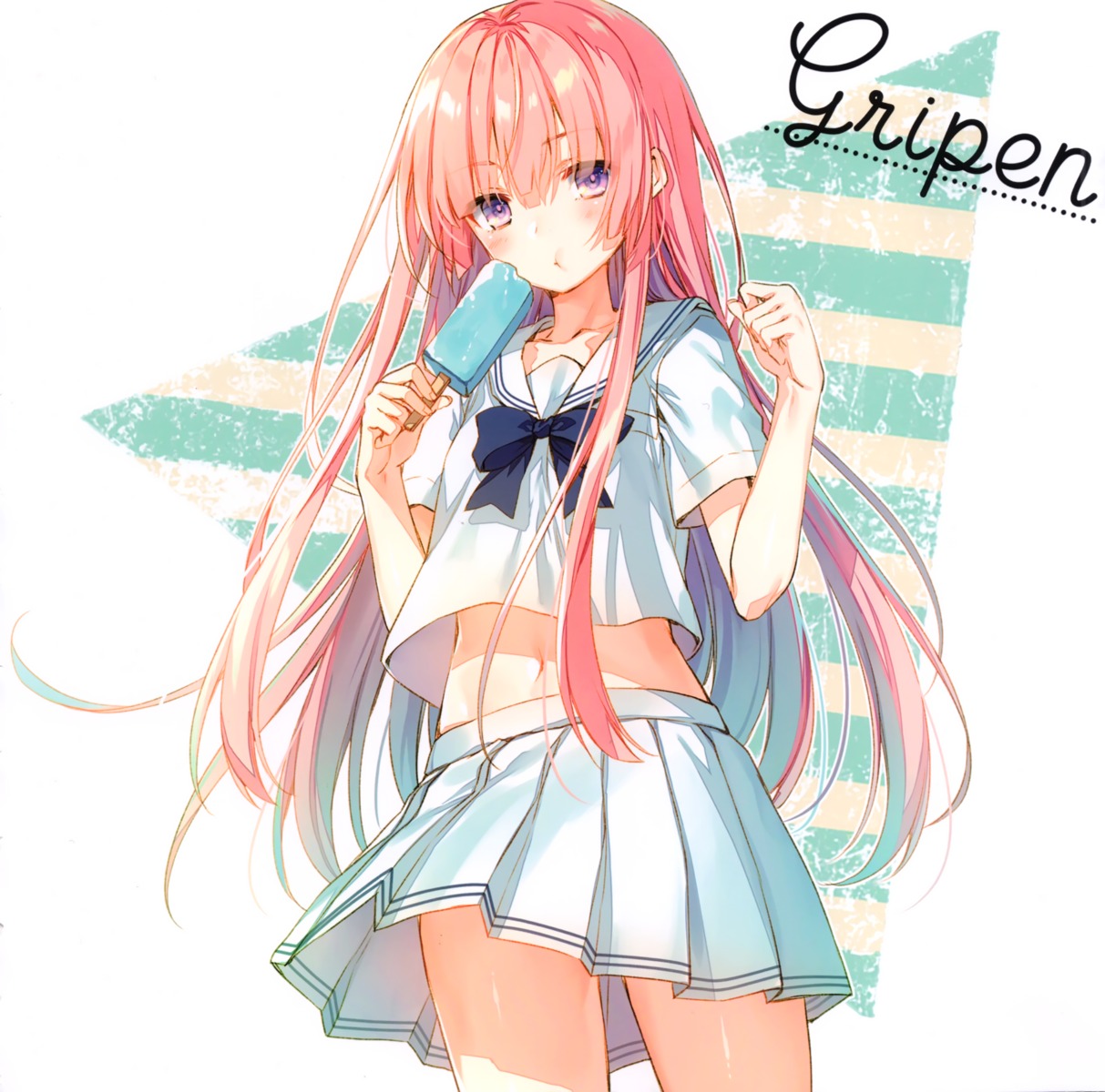 alicesyndrome*, girly_air_force, gripen_(girly_air_force), seifuku, skirt_lift, toosaka_asagi