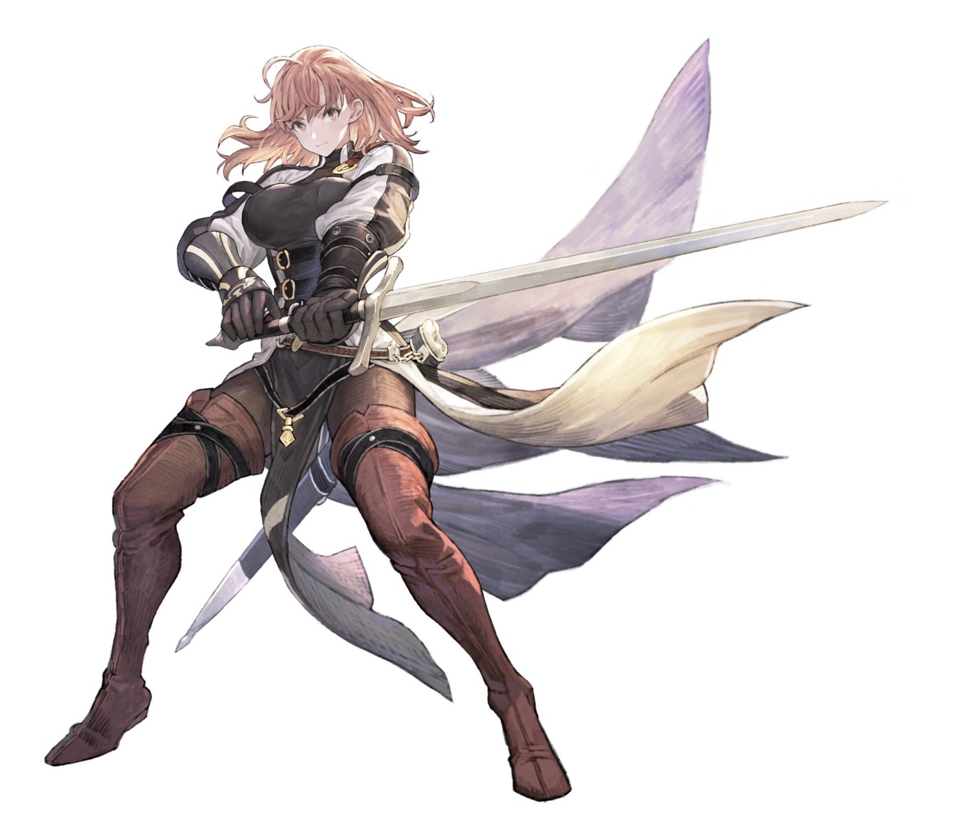 armor, jun_(seojh1029), sword, thighhighs