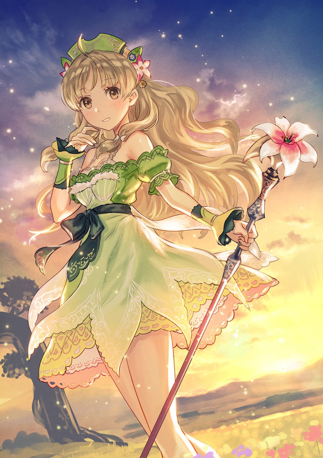 anbe_yoshirou, atelier, atelier_ayesha, ayesha_altugle, cleavage, dress, weapon