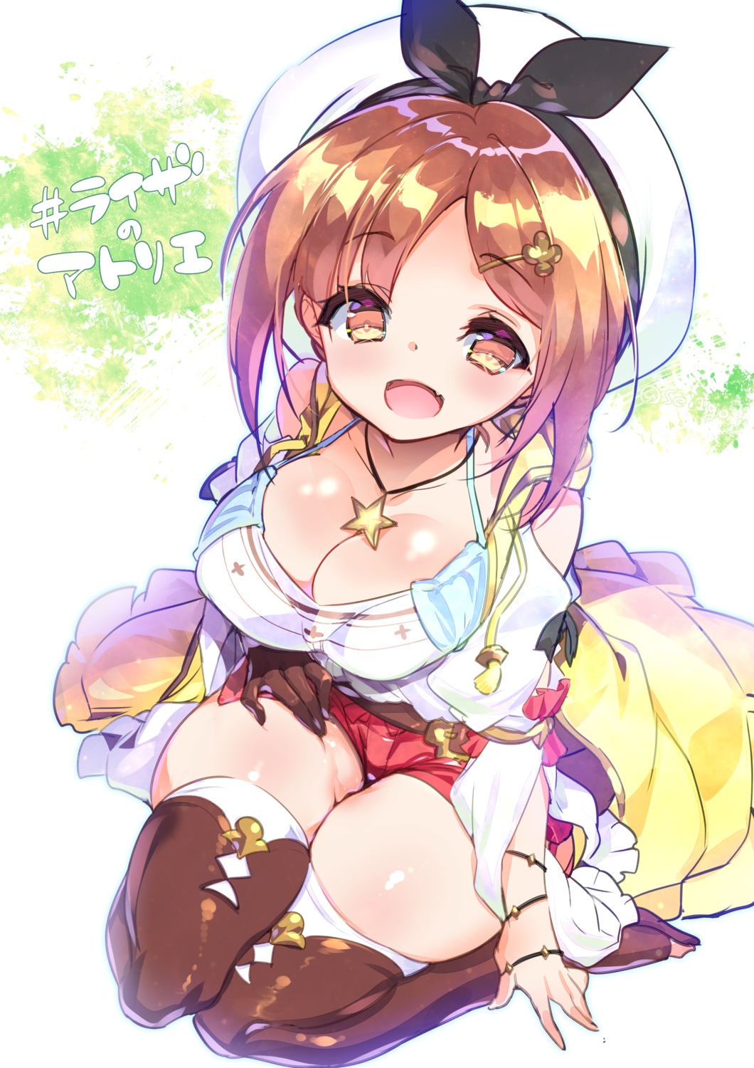 atelier, atelier_ryza, cleavage, fujishima-sei_ichi-gou, reisalin_stout, thighhighs