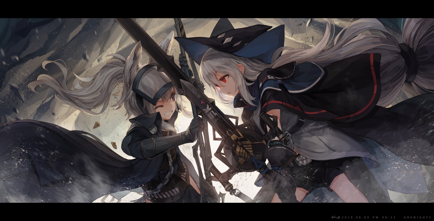 animal_ears, arknights, grani_(arknights), jakoujika, skadi_(arknights), sword