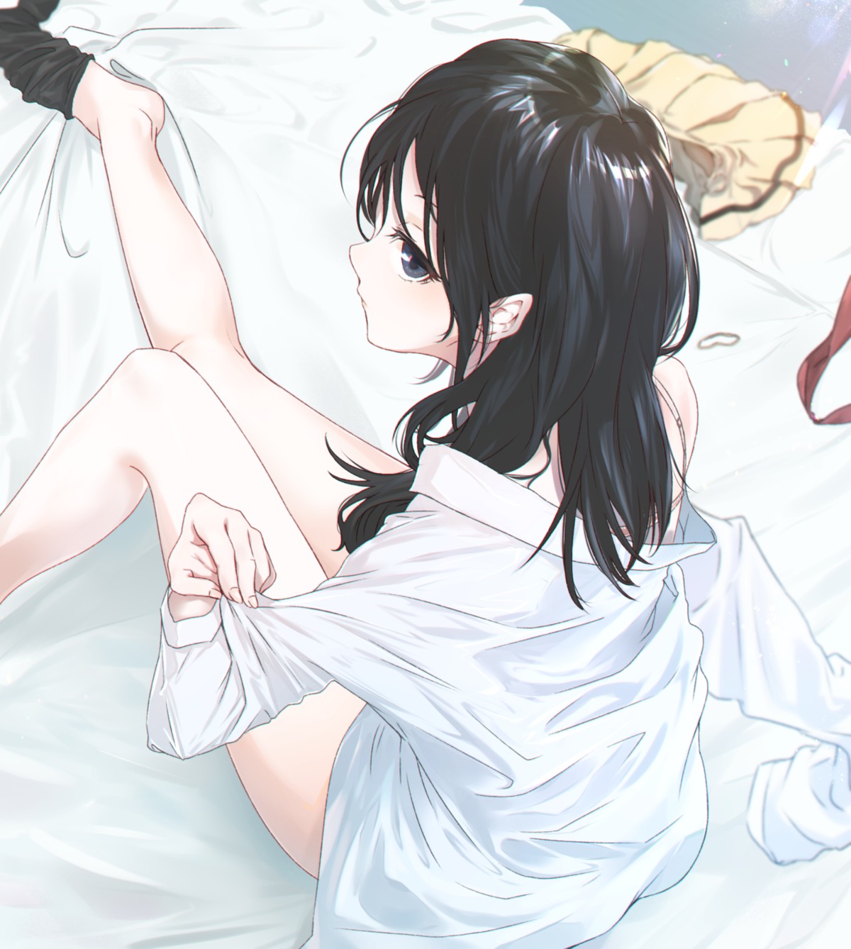 bra, dress_shirt, magata_ryou, seifuku, tamura_yuri, undressing, watashi_ga_motenai_no_wa_dou_kangaetemo_omaera_ga_warui!
