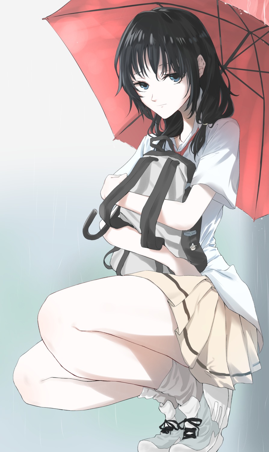 magata_ryou, seifuku, tamura_yuri, umbrella, watashi_ga_motenai_no_wa_dou_kangaetemo_omaera_ga_warui!