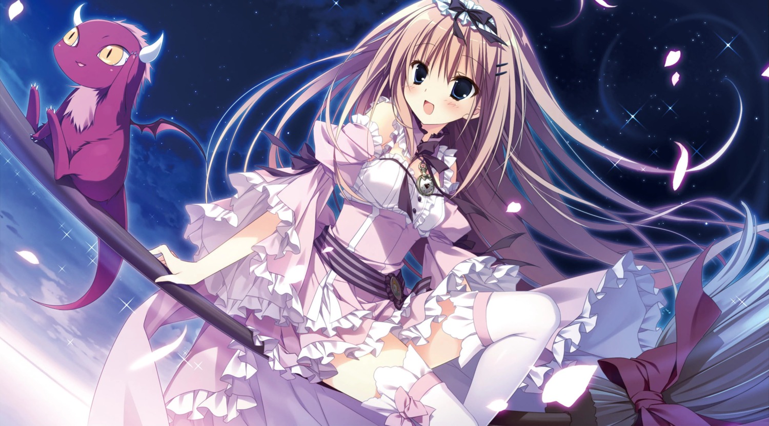 dress, garter, inugami_kira, majo_koi_nikki, monster, nanno_alice, qoobrand, thighhighs