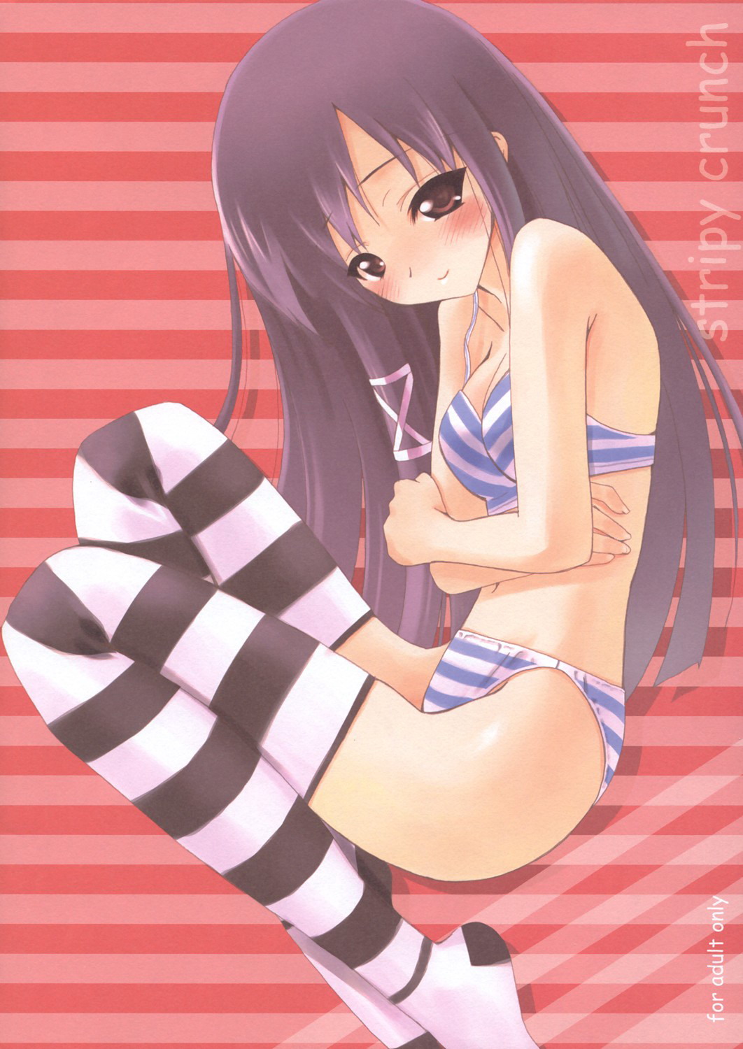bra, pantsu, saeki_thoma, sakura_musubi, sera_karen, shimapan, sorairono., thighhighs