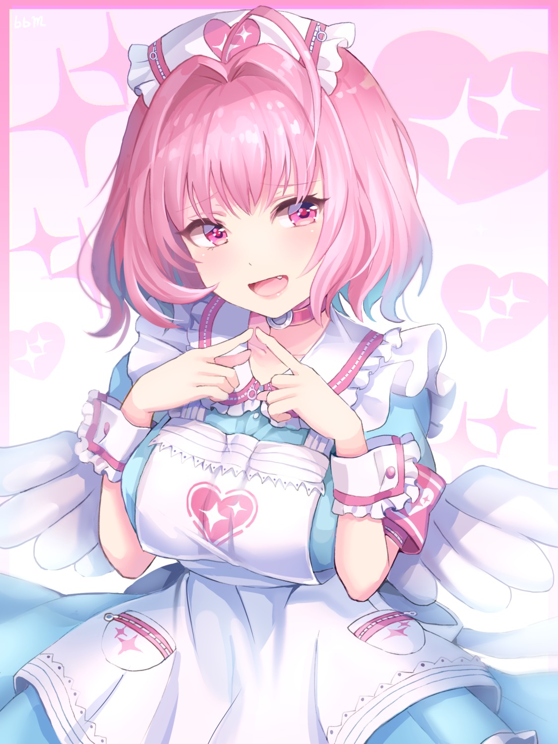blue_blood_moon, breast_hold, nurse, the_idolm@ster, the_idolm@ster_cinderella_girls, wings, yumemi_riamu