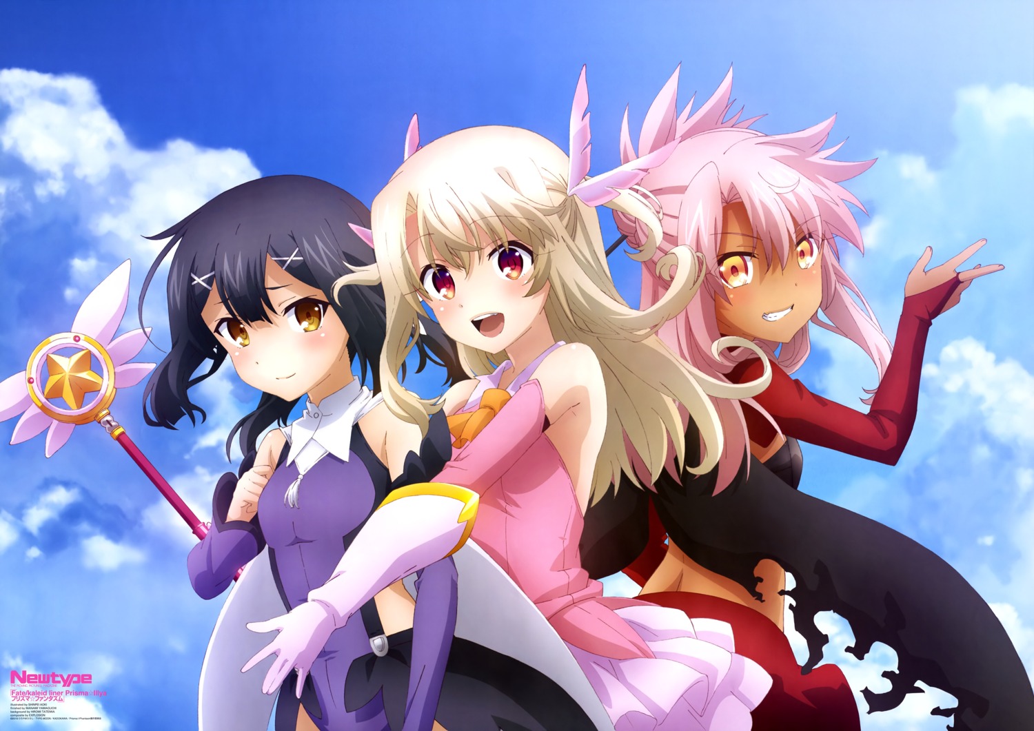 aoki_shinpei, chloe_von_einzbern, dress, fate/kaleid_liner_prisma_illya, fate/stay_night, illyasviel_von_einzbern, miyu_edelfelt, torn_clothes