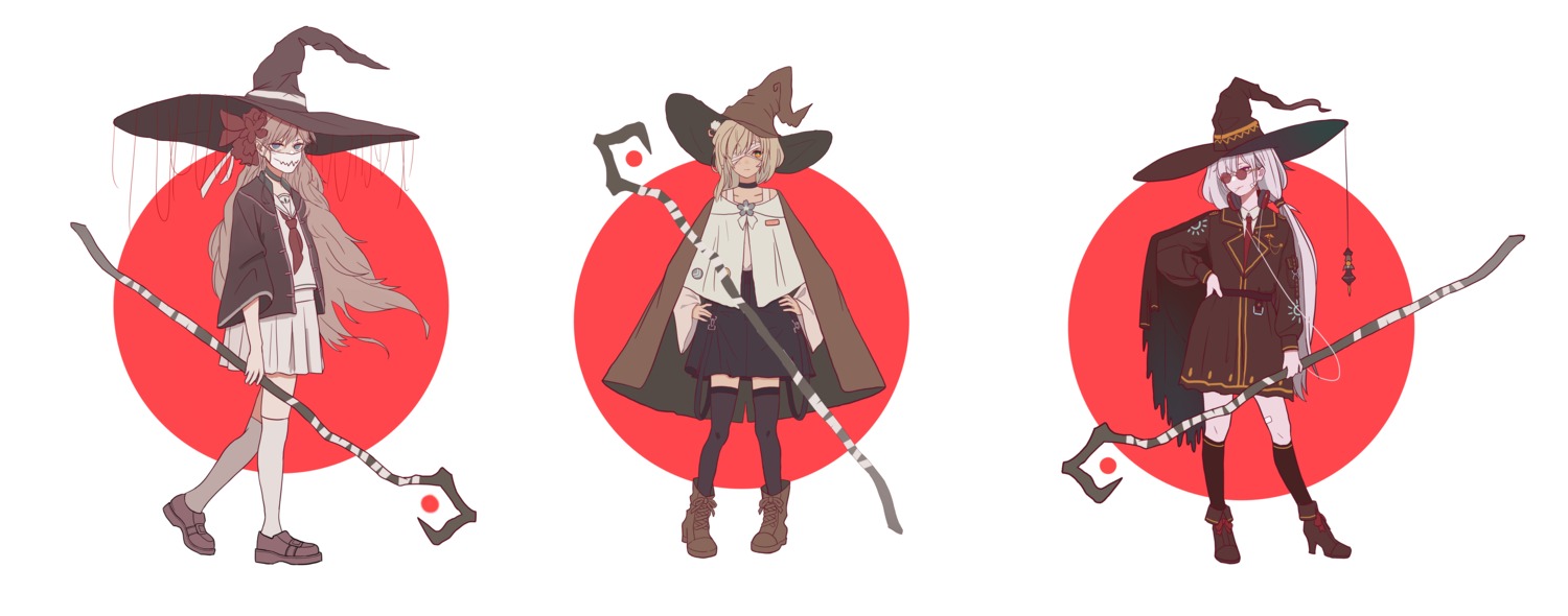 bandages, bandaid, heels, megane, seifuku, she, thighhighs, weapon, witch
