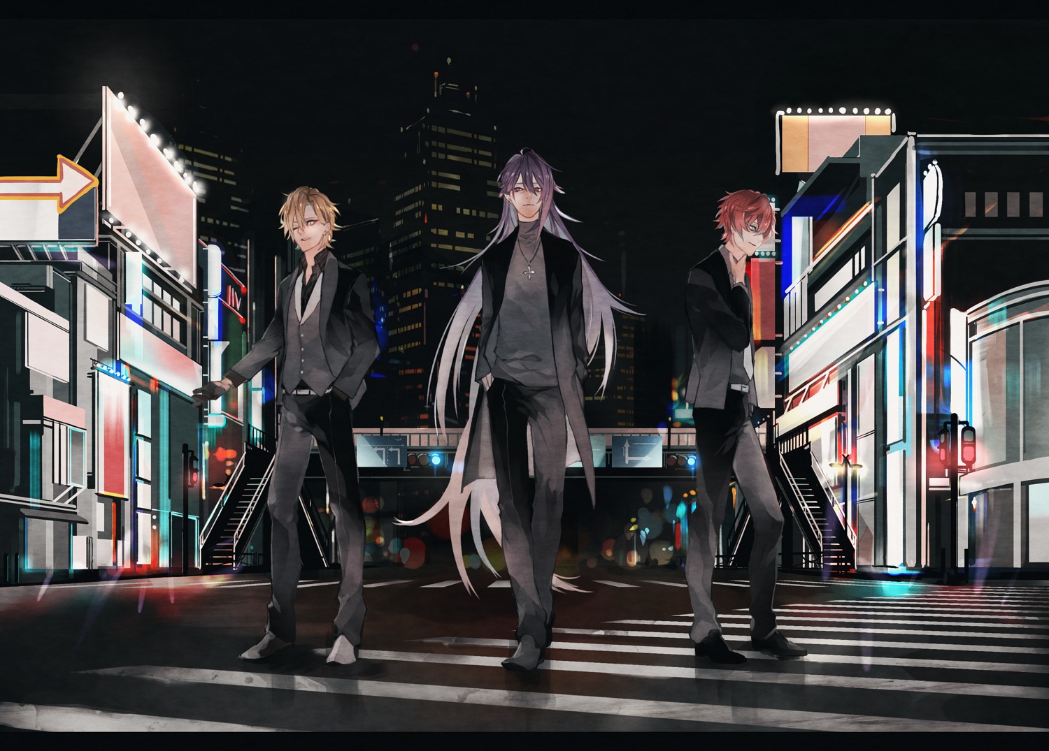 hifumi_izanami, hypnosis_mic, jakurai_jinguji, kannonzaka_doppo, male, pekemaru