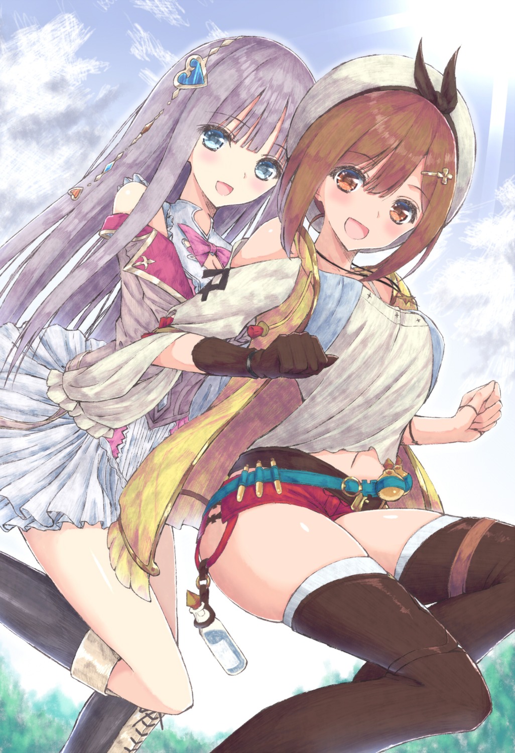 aramachi, atelier, atelier_lulua, atelier_ryza, elmerulia_fryxell, garter, reisalin_stout, thighhighs