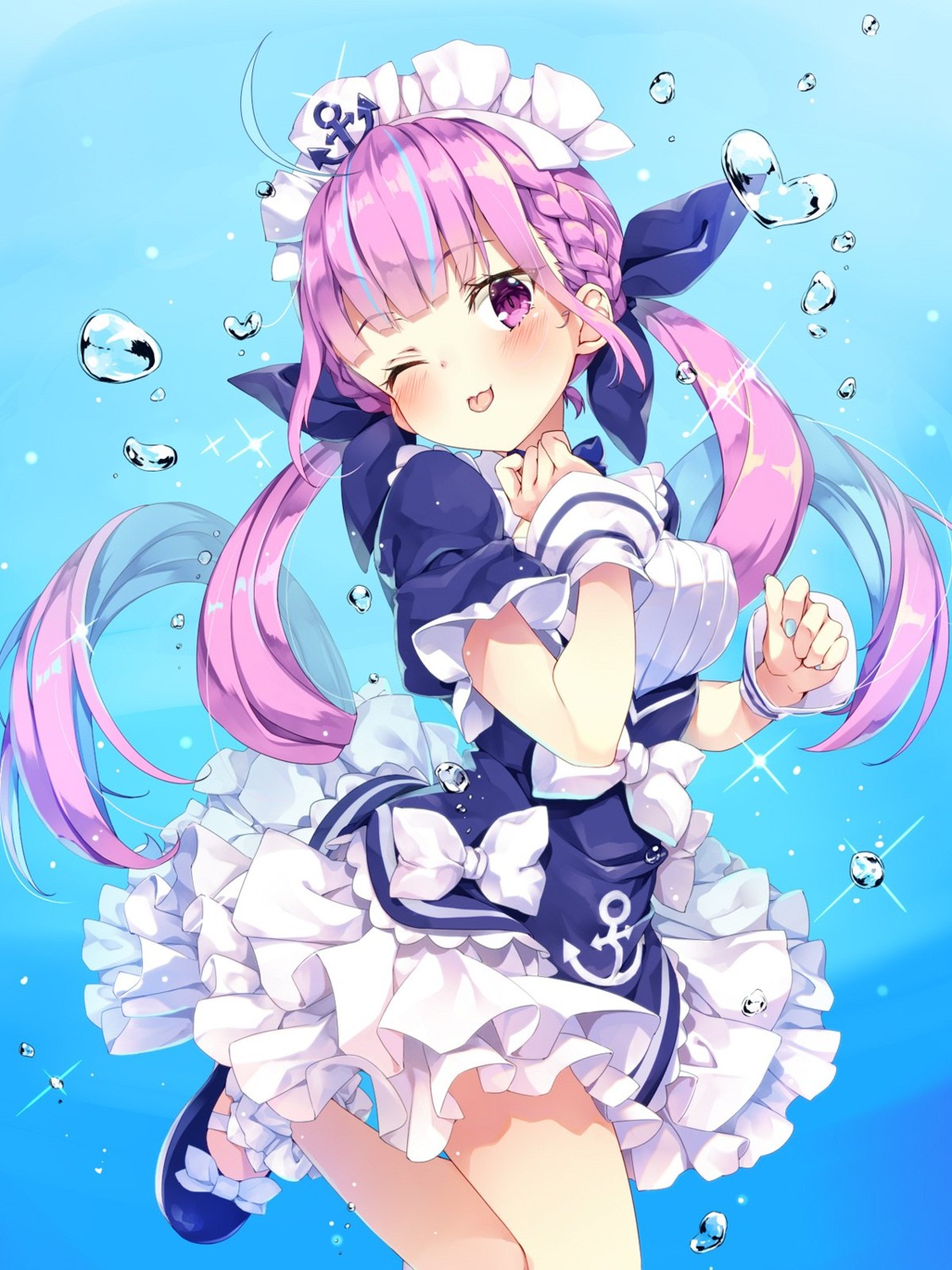 hololive, maid, minato_aqua, moeki_yuuta