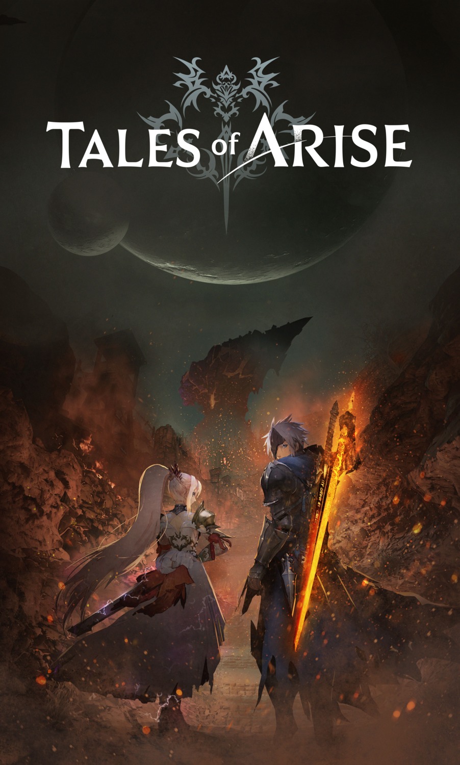 alphen, armor, dress, eyepatch, heels, shionne_imeris, sword, tagme, tales_of, tales_of_arise, torn_clothes