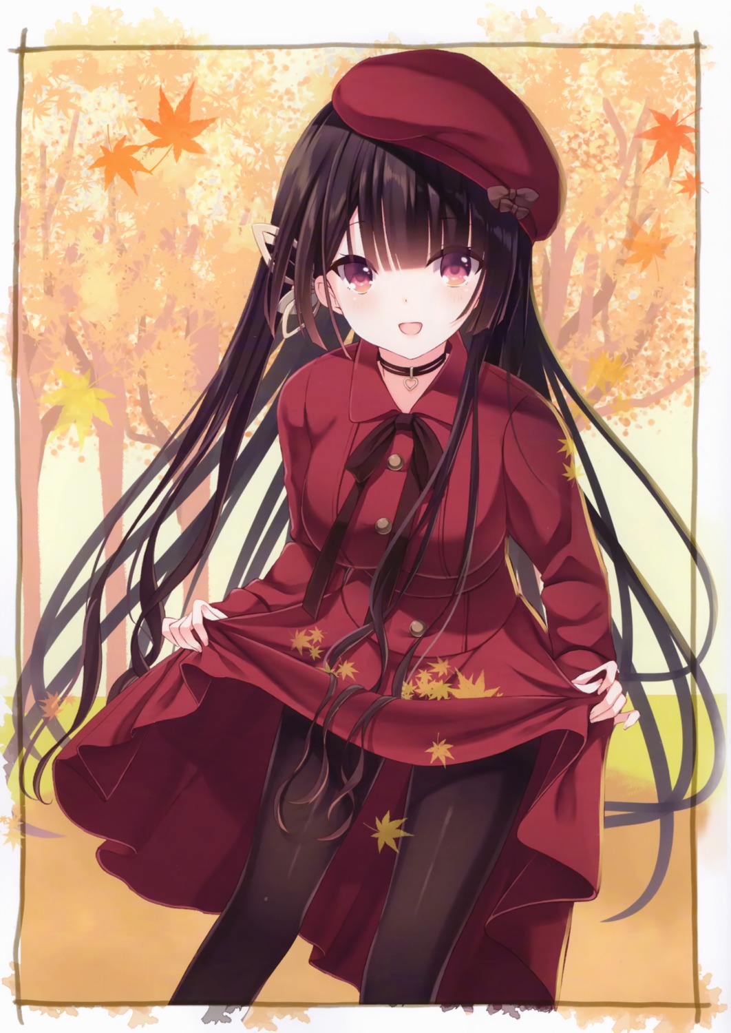 dress, humuyun, kazari_(humuyun), nekone_cotton, pantyhose, skirt_lift