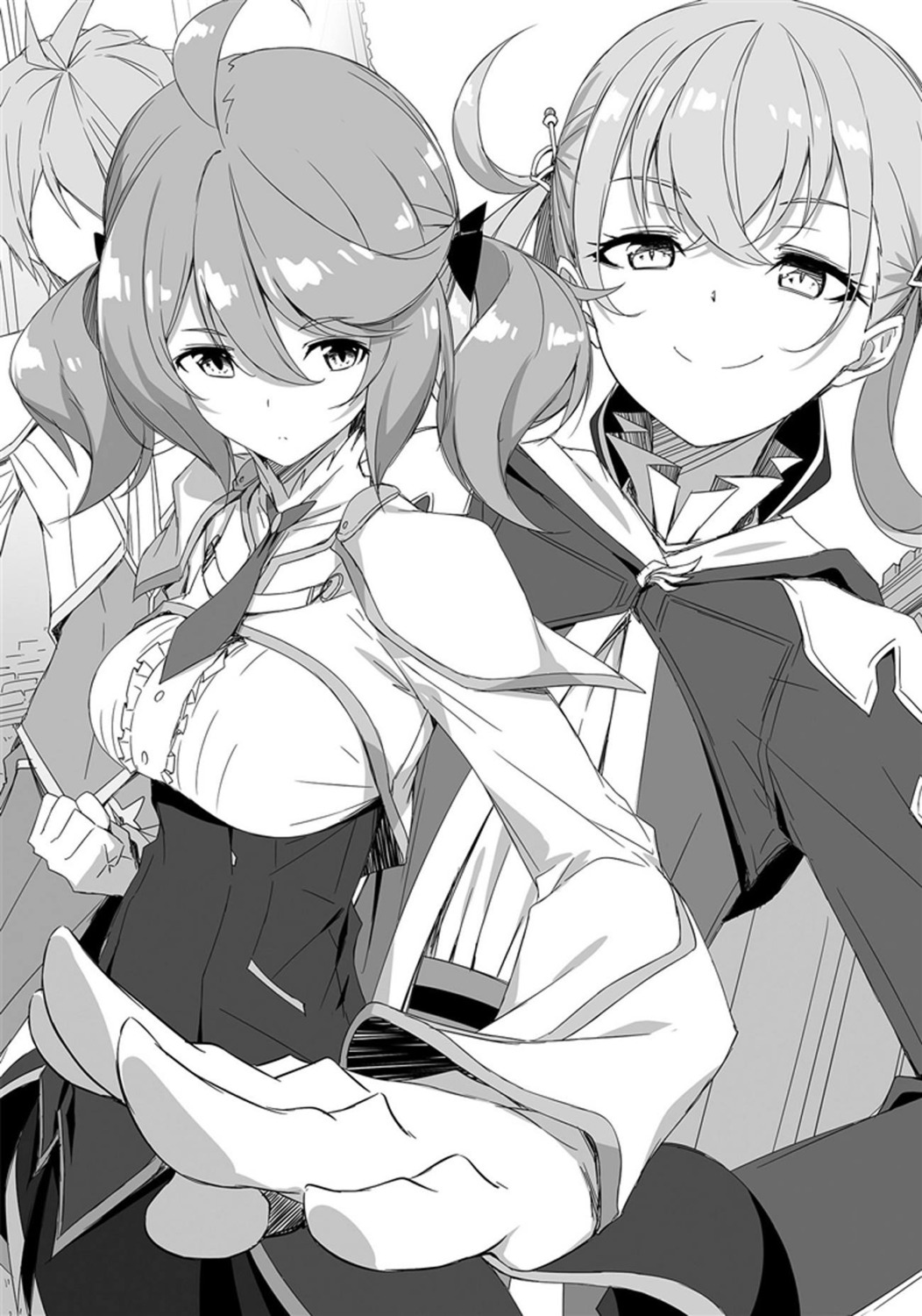 kasuga_ayumu_(artist), lux_arcadia, magialca_zen_vanfrick, monochrome, philuffy_aingram, saijaku_muhai_no_bahamut, seifuku