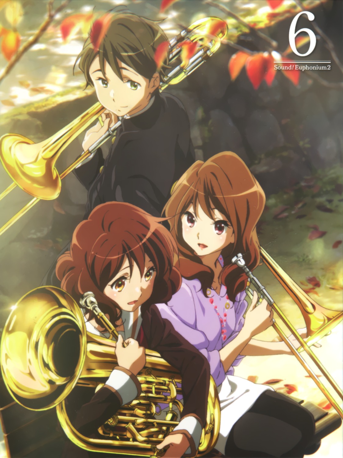 disc_cover, hibike!_euphonium, ikeda_shouko, oumae_kumiko, oumae_mamiko, pantyhose, seifuku, tsukamoto_shuuichi