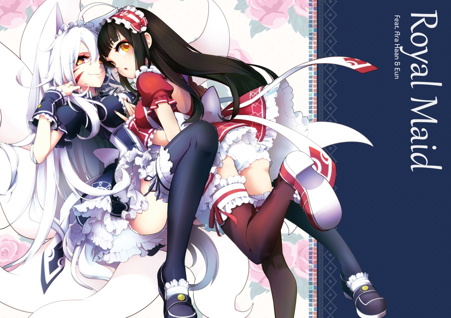 animal_ears, ara_haan, bloomers, elsword, garter, kitsune, kuroshio_maki, maid