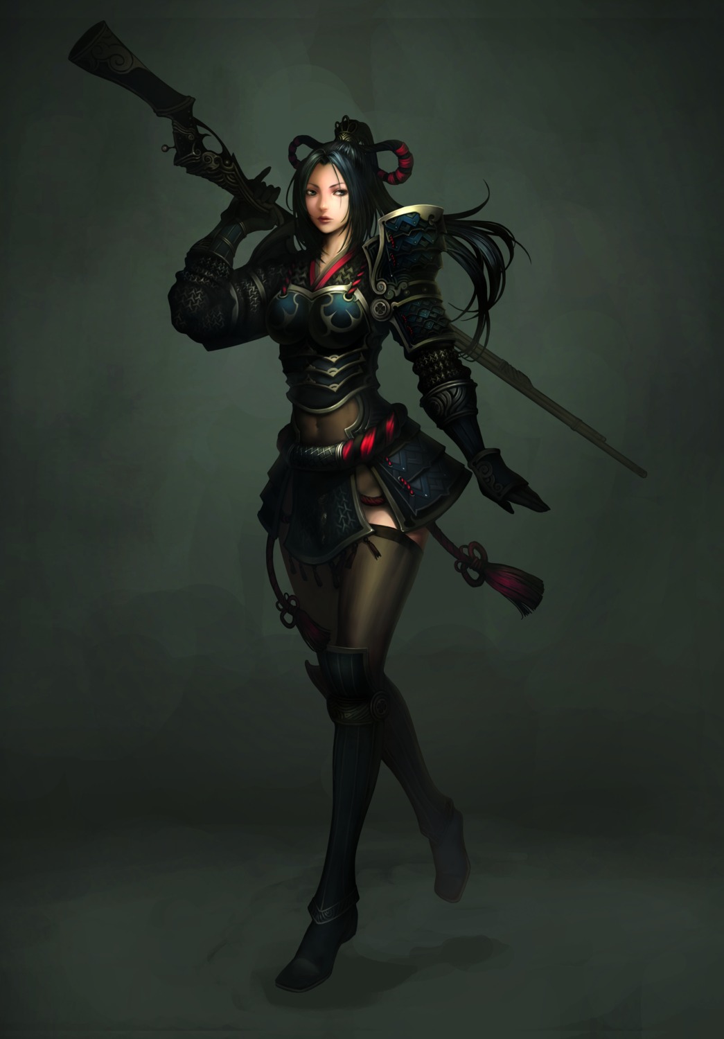 armor, atlantica_online, gun, nopan, thighhighs