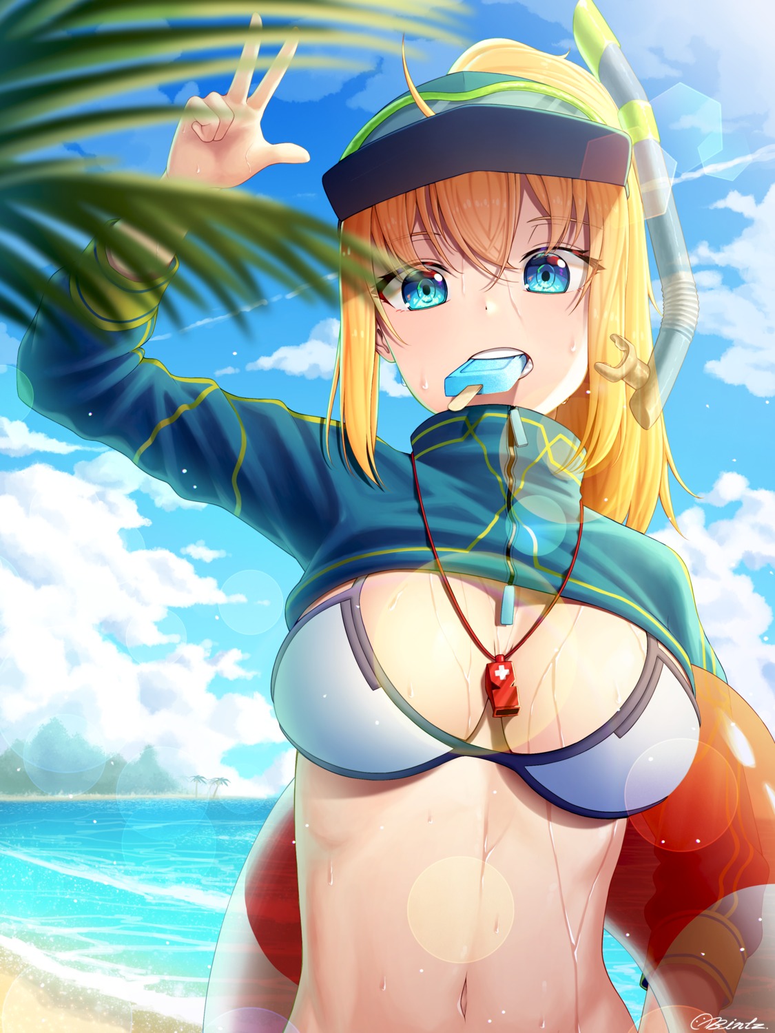 bikini_top, bintz, fate/grand_order, heroine_xx, swimsuits, wet