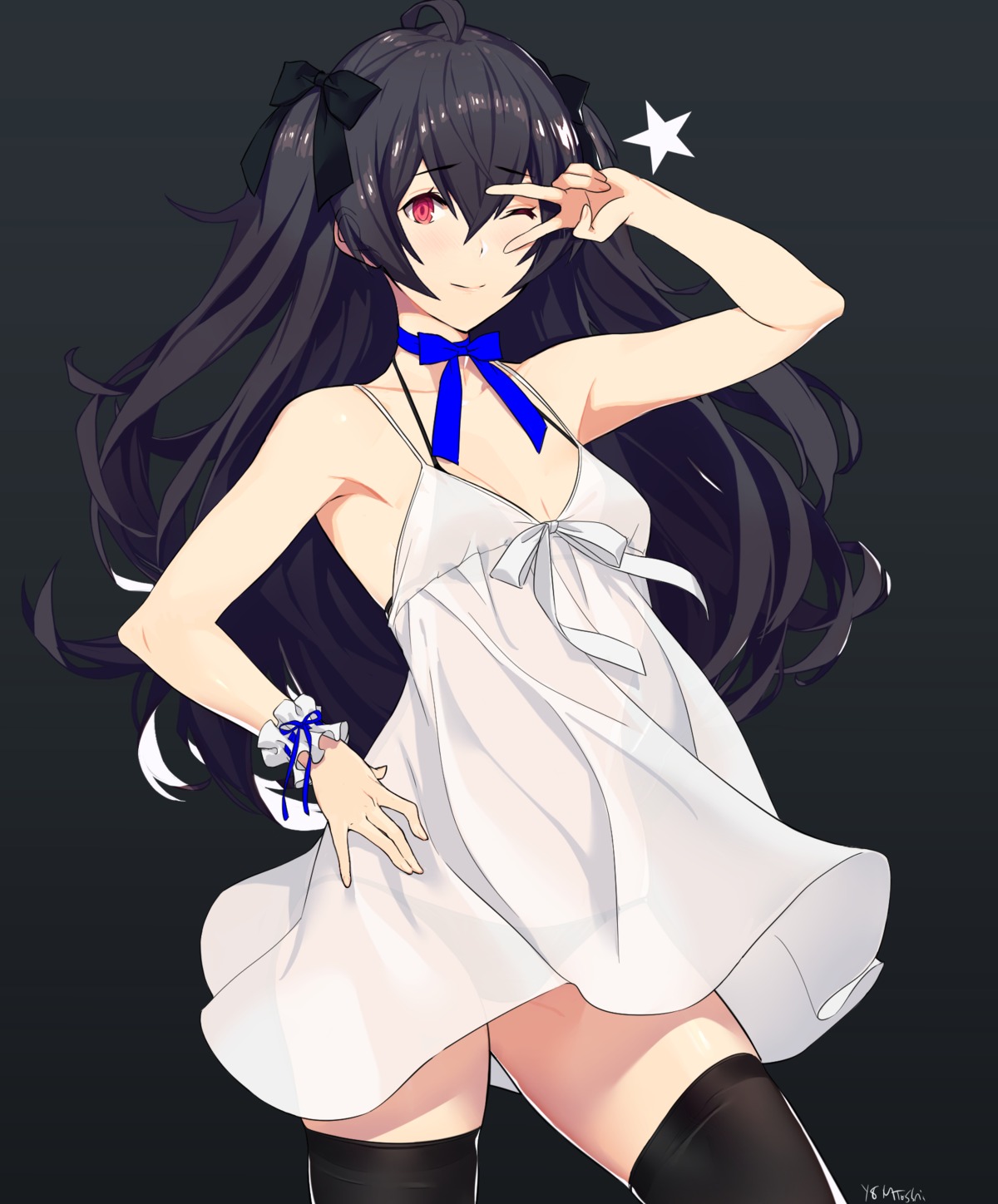 dress, kagetomo_midori, thighhighs