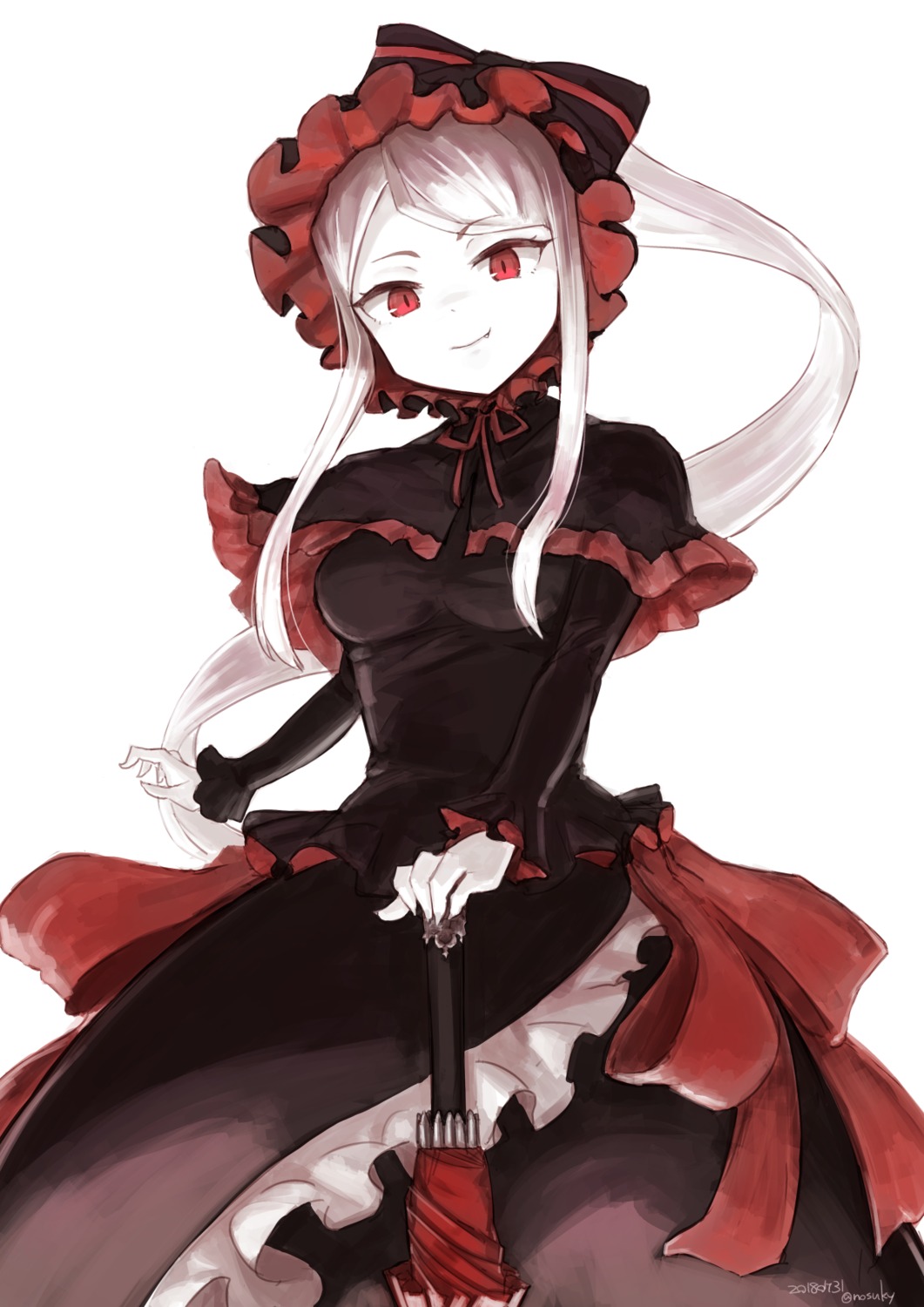 dress, nosuku, overlord, shalltear_bloodfallen, umbrella