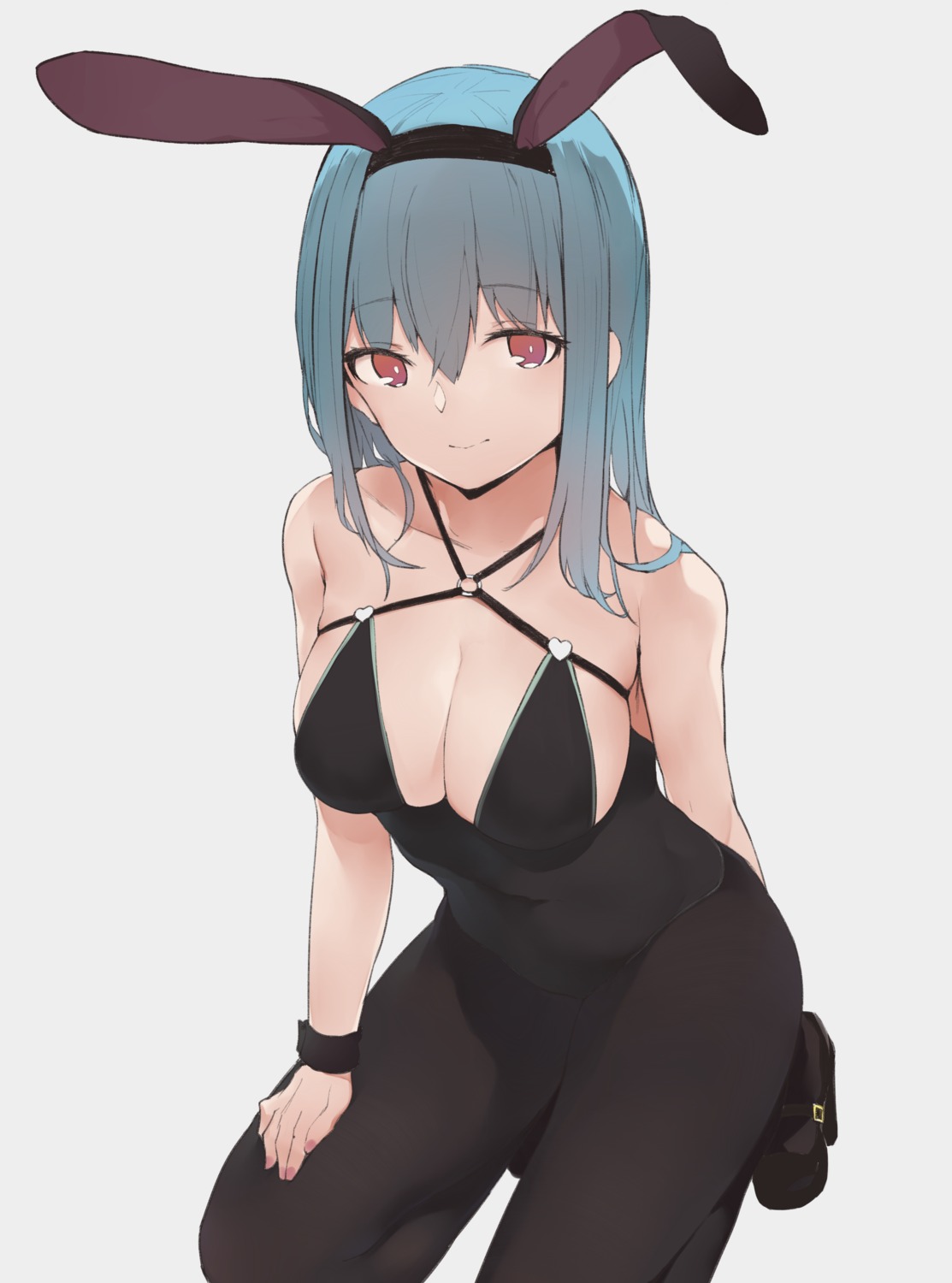 animal_ears, bunny_ears, bunny_girl, grain, heels, no_bra, pantyhose