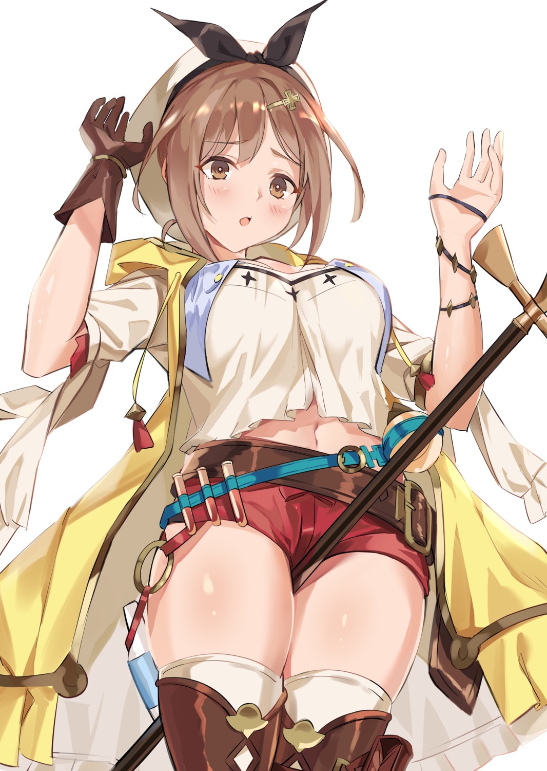 atelier, atelier_ryza, basil_(st_1), reisalin_stout, thighhighs, weapon
