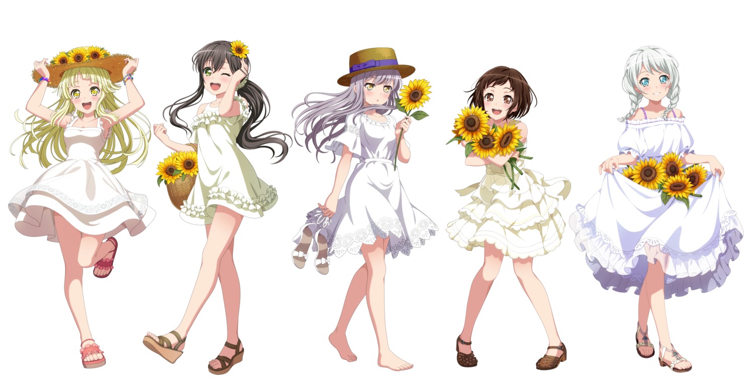 bang_dream!, bang_dream!_episode_of_roselia, dress, hanazono_tae, hazawa_tsugumi, heels, minato_yukina, see_through